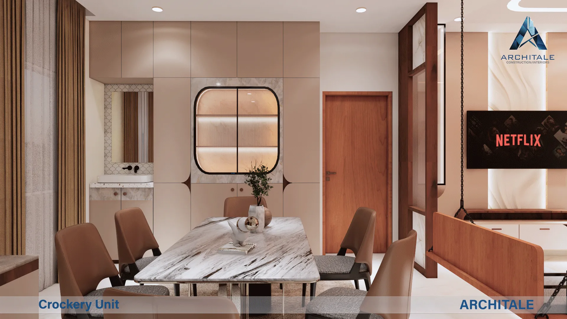 2BHK Interior Project — Crockery Unit